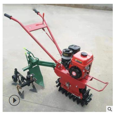 履帶式汽油微耕機 小型農(nóng)用犁地機 多用途單履帶犁田機