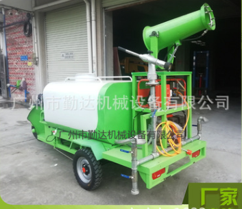 勤達牌新能源電動灑水車霧炮車園林綠化環衛電動工地噴霧除塵車