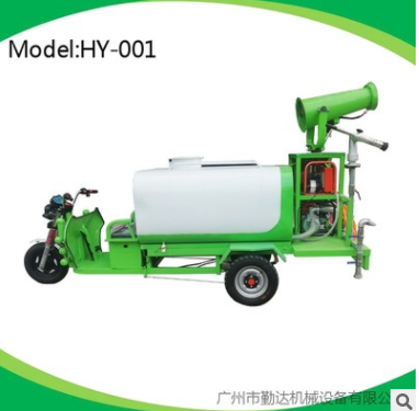 佛山市新能源電動灑水車三輪霧炮車園林綠化環衛工地噴霧除塵車