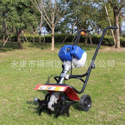 手推式松土機除草機多功能耕地機小型汽油微耕機鋤地翻土旋耕機