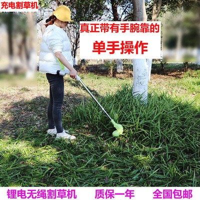 四輪草坪機 充電式割草機 無繩電動園藝工具草坪剪