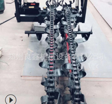 新型鏈條開溝機 農(nóng)村水網(wǎng)建設(shè)開溝機 拖拉機帶動鏈條開溝機