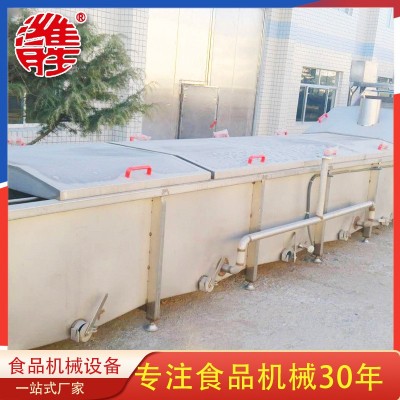 商用蔬菜漂燙預冷流水作業(yè)線 全自動果蔬漂燙機設備 藕帶蒸煮機