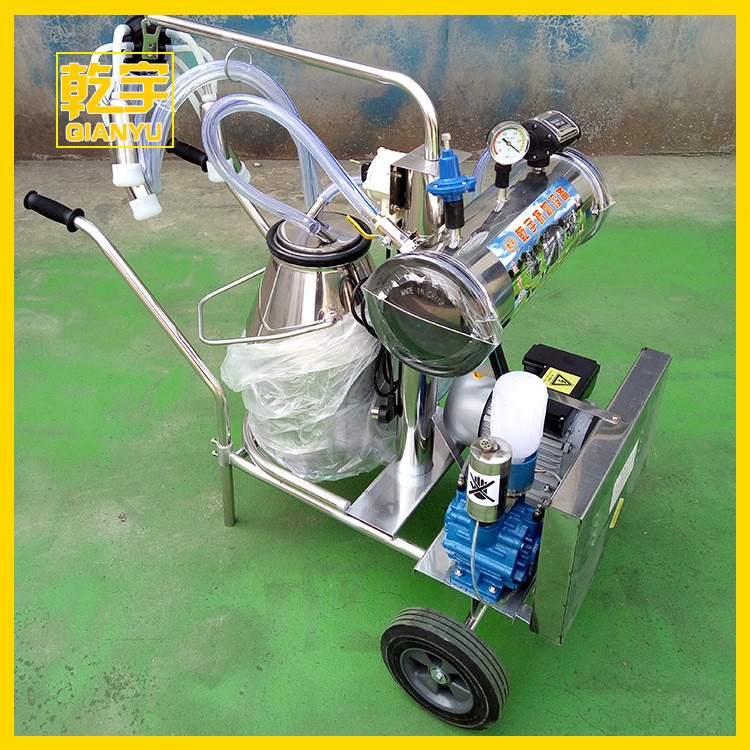 手推式不銹鋼擠奶機 奶山羊真空泵脈沖式擠奶器 真空泵自動擠奶機