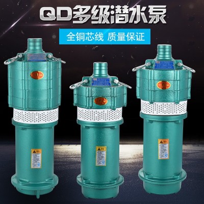 3葉輪多級油浸潛水泵1寸1500瓦（220V）10米電源線