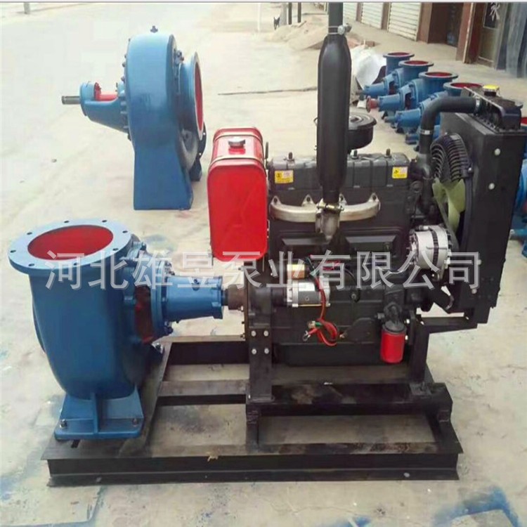 12寸臥式混流泵300HW-8農田灌溉大流量防汛排澇泵 柴油機混流水泵