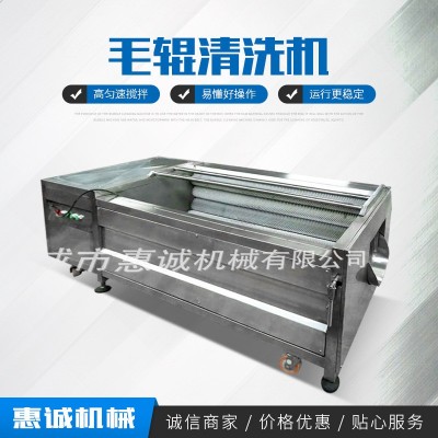 現(xiàn)貨全自動中藥材毛棍去泥清洗機 全自動天麻紅參毛輥清洗機廠家