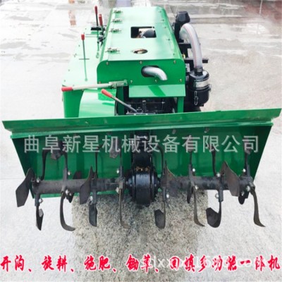 小型挖溝機(jī) 多用型起壟開溝機(jī) 柴油果園開溝機(jī) 小型田園管理機(jī)