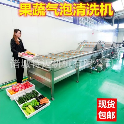 全自動(dòng)果蔬氣泡清洗機(jī) 商用水果蔬菜清洗機(jī) 氣泡噴淋洗菜機(jī)設(shè)備