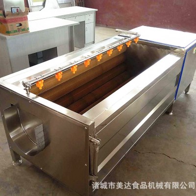 全自動(dòng)毛輥清洗去皮機(jī) 土豆芋頭脫皮毛刷清洗機(jī) 根莖類(lèi)果蔬洗菜機(jī)