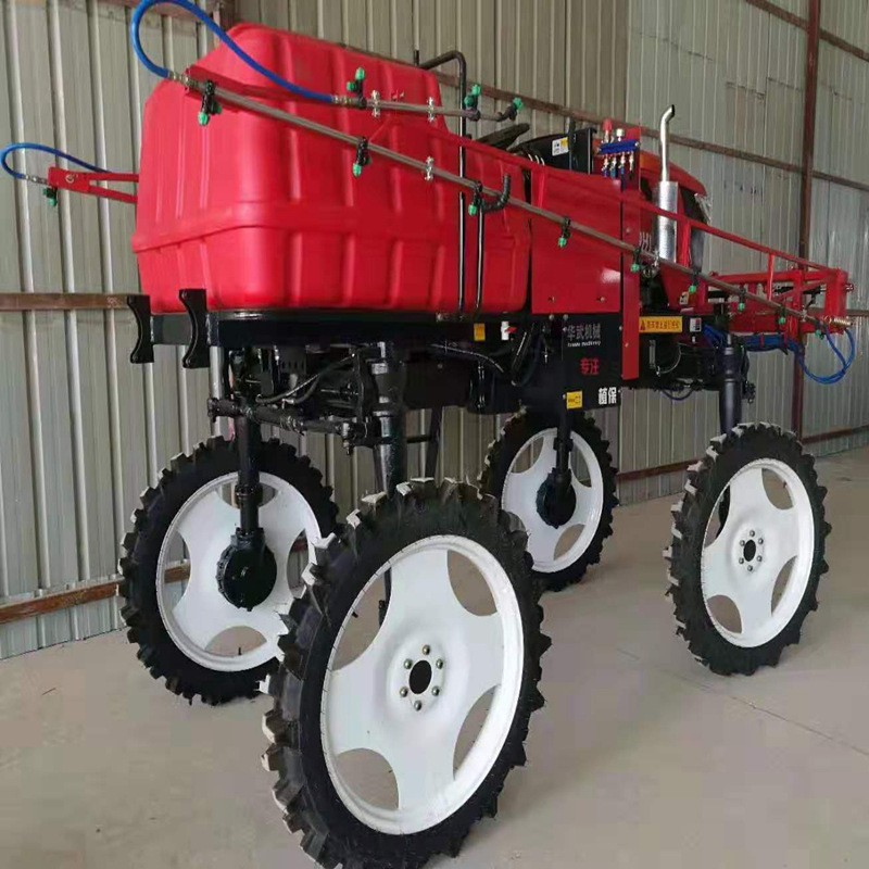 四輪自走式打藥機 農(nóng)業(yè)自走式打藥施肥機 大容量自走式殺蟲噴藥機
