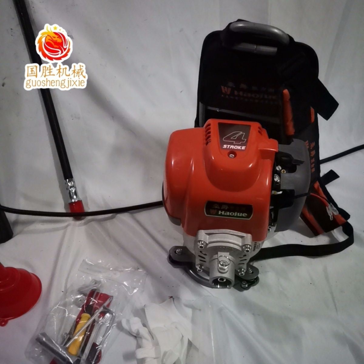 豪爵黑金剛割草機(jī)四沖程背負(fù)式小型除草機(jī)多功能松土農(nóng)用開荒家用