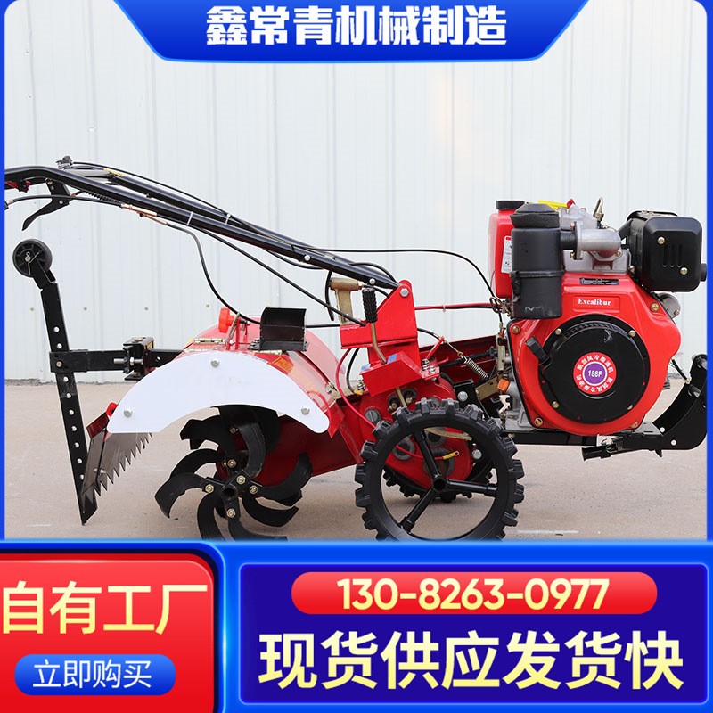 農用四驅微耕機 柴油15馬力開溝機小型家用開溝翻地微耕機