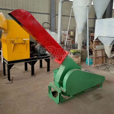 小型盤式木材切片機 斜進料口樹枝削片機 竹子削片機