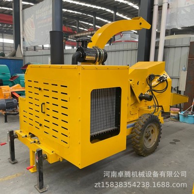 移動式園林果園樹枝粉碎機木材木頭粉碎機竹子圓木油電通用粉碎機