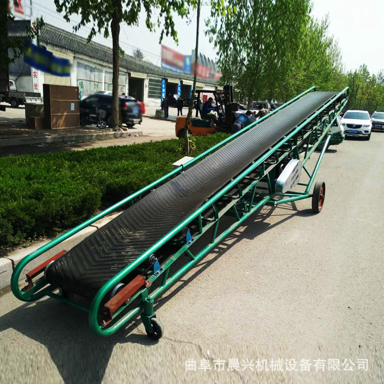 移動方管伸縮輸送機(jī)糧食升降輸送皮帶機(jī)爬坡防滑伸縮運(yùn)送機(jī)械廠家