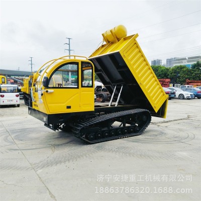 沼澤地行駛履帶運(yùn)輸車(chē) 柴油8噸坡地爬山虎 U型斗履帶混凝土運(yùn)輸車(chē)
