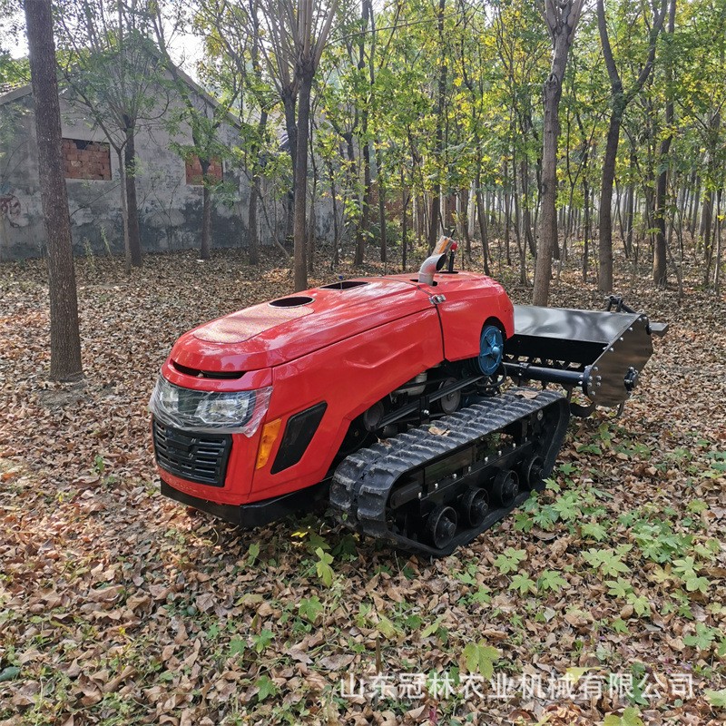 果園履帶式智能微耕機自走式柴油松土機32馬力小型多用微耕機