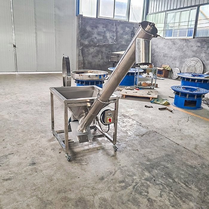 雷誠塑料飼料絞龍?zhí)嵘龣C(jī)螺桿式輸送機(jī)電動不銹鋼螺旋糧食上料機(jī)