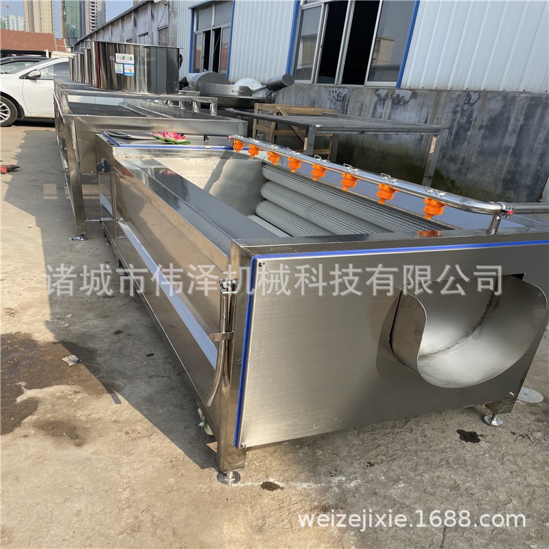 毛輥清洗機 不銹鋼蔬菜海鮮清洗加工設備 轉速可調生蠔清洗設備