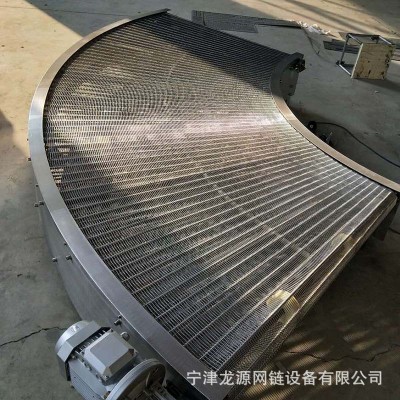 可加工定制耐磨損不銹鋼鏈板轉彎機90度304轉彎機皮帶輸送機