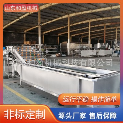 姜片氣泡清洗機設備 連續式氣泡清洗機 生姜高壓噴淋清洗設備