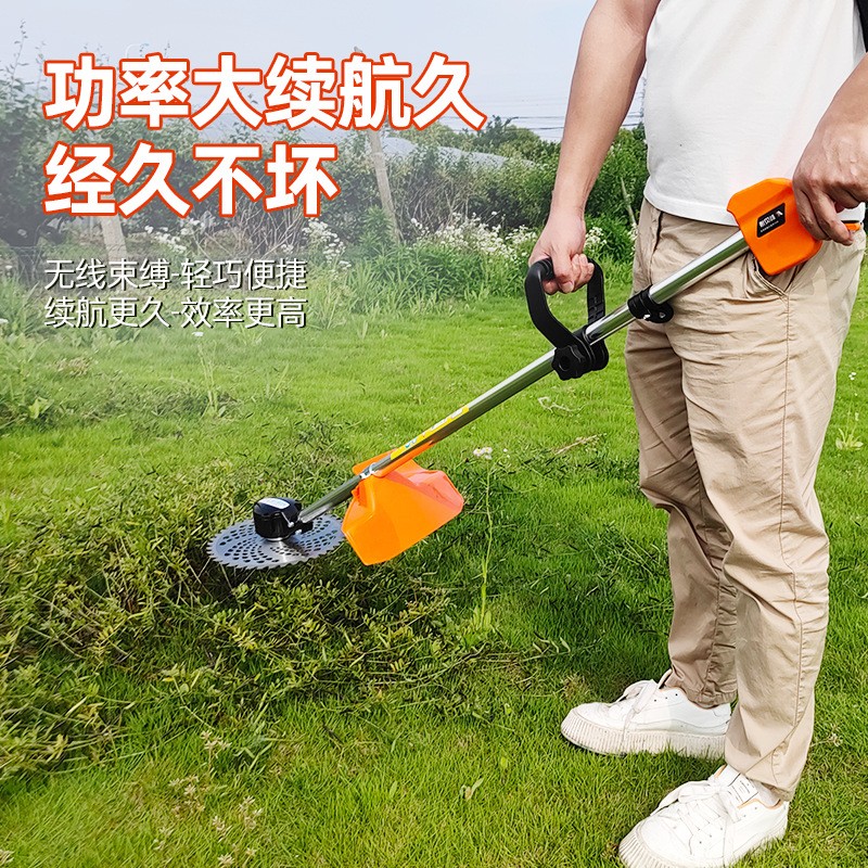 雨萱無刷充電式電動打草機背負園林割草機割灌機家用農用果園園林
