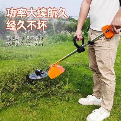 雨萱無刷充電式電動打草機背負園林割草機割灌機家用農用果園園林
