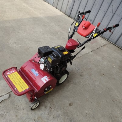 農(nóng)用果園自走式碎草機 手推園林柴油鋤草機 小型秸稈割草還田機