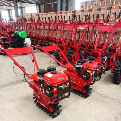 山地用小型耕地機 獨輪鏈軌微耕機 柴油水冷小紅牛犁地機
