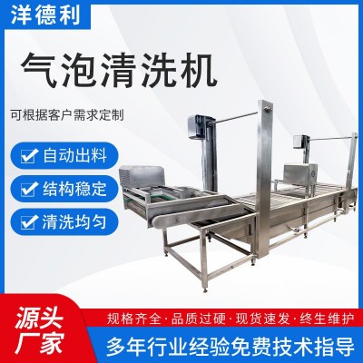 蘋果香梨獼猴桃氣泡清洗機噴淋式瓜果氣泡清洗機生姜清洗加工設備