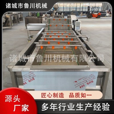 預制菜加工氣泡清洗機 菠菜上海青清洗設備 全自動花椒清洗風干線
