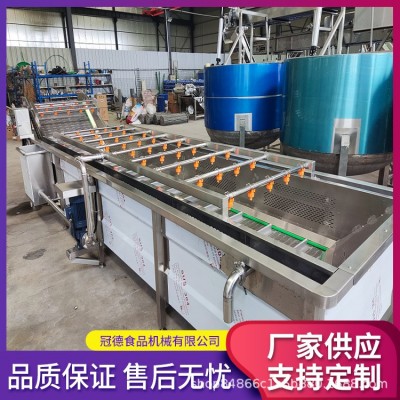 廠家酸菜泡菜氣泡清洗流水線玉米秋葵清洗設備商用大型食堂洗菜機