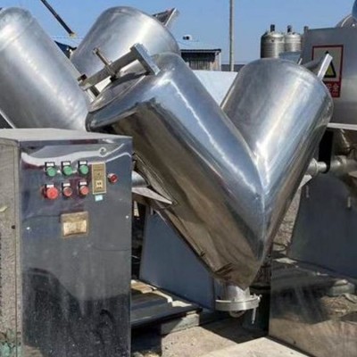 300型小型教學原料攪拌機 攪拌均勻 干粉顆?；旌嫌?二手V型混合機